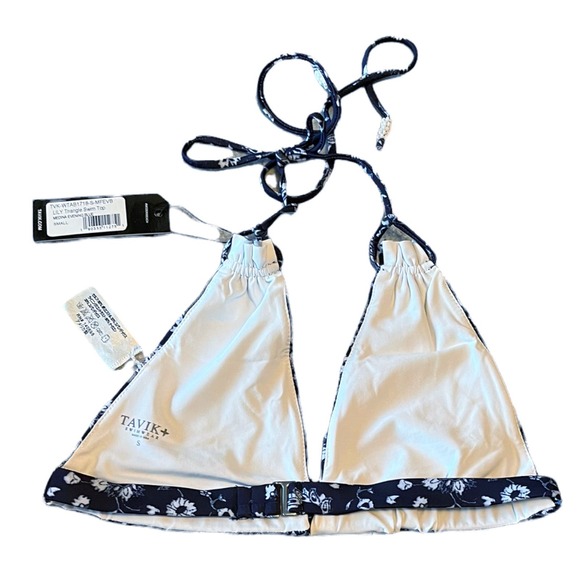 TAVIK Bikini Set Lily Triangle Jayden Bottom Floral Small Medina Evening Blue - Picture 14 of 15